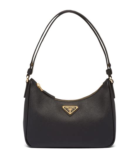 prada black saffiano leather bag.